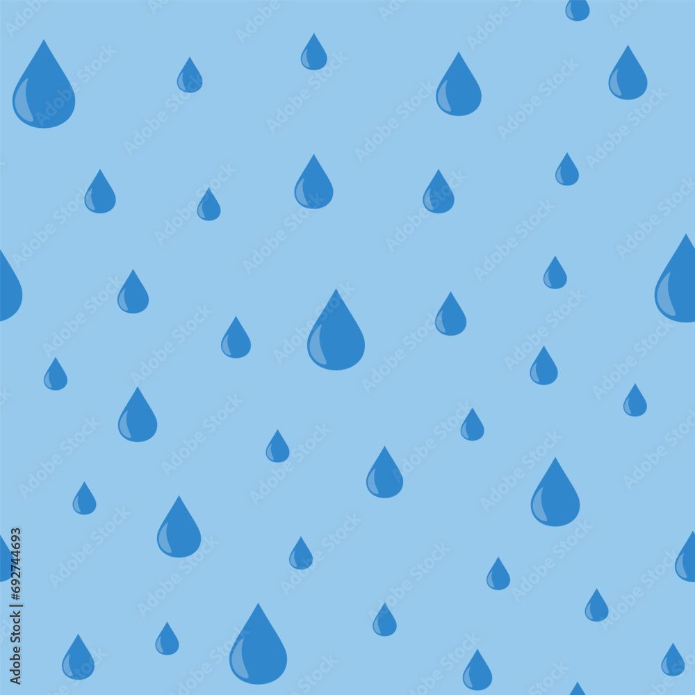 Vector seamless pattern of falling water drops Vector seamless pattern of falling water drops