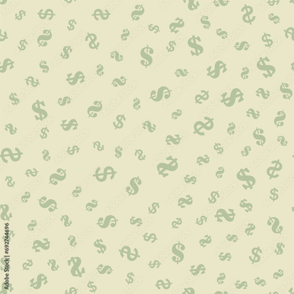 Seamless pattern of the symbols of dollar Seamless pattern of the symbols of dollar