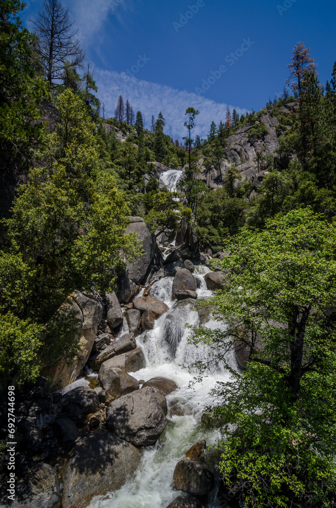 Waterfall in Yosemite National Park, California, USA. Waterfall in Yosemite National Park, California, USA.