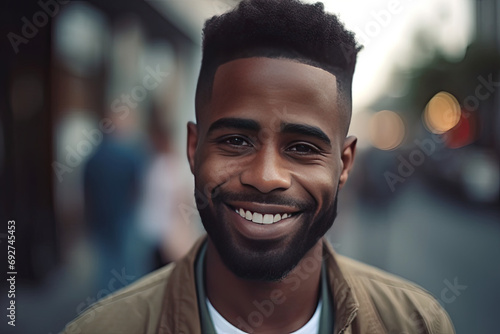 Handsome Man Smiling Knowingly photo