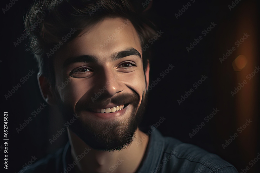 Obraz premium Handsome Man Smiling Knowingly
