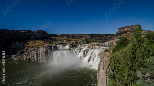 Shoshone Falls in Idaho, USA. stock photo