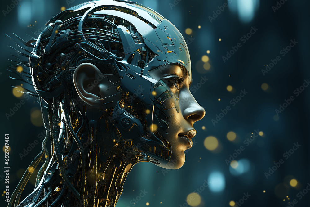 portrait robot in human shape portrait robot in human shape