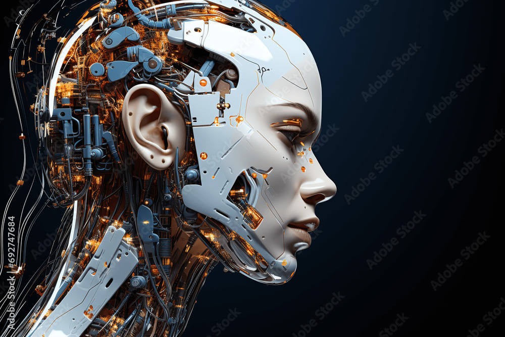 portrait robot in human shape portrait robot in human shape