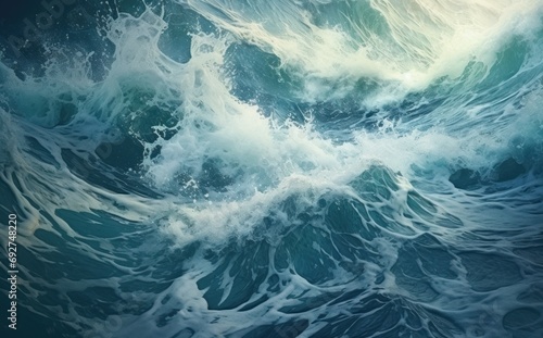 sea waves crashing into the ocean