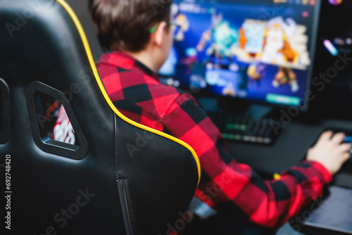 Obraz na plátně Cyber sport e-sports tournament, team of professional players, gamers playing on