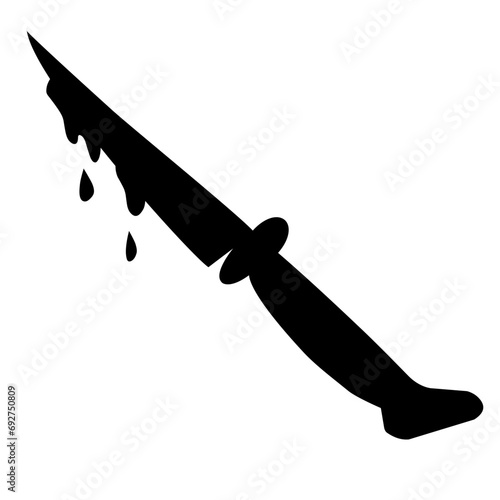 bloody knife silhouette