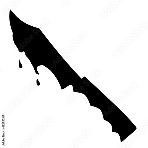 bloody knife silhouette