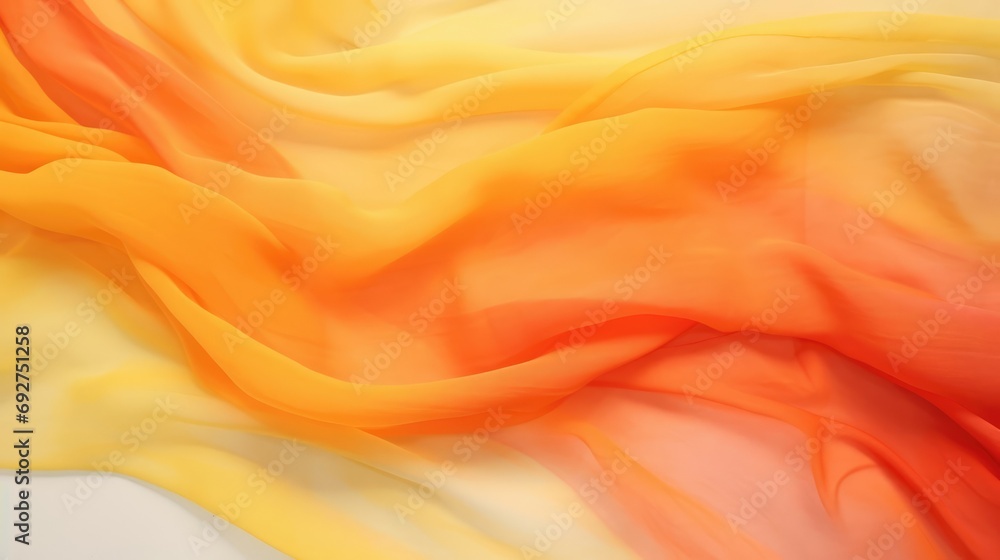 Fototapeta premium orange, transparent fabric background. 