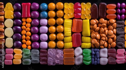chocolates assortment candy food illustration gummies jellybeans  licorice caramels  toffees bonbons chocolates assortment candy food
