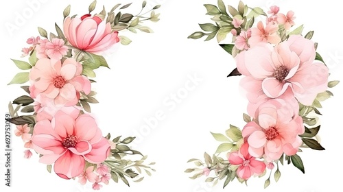 Sakura(Cherry blossom) blooming in spring season isolated on white background. generative ai