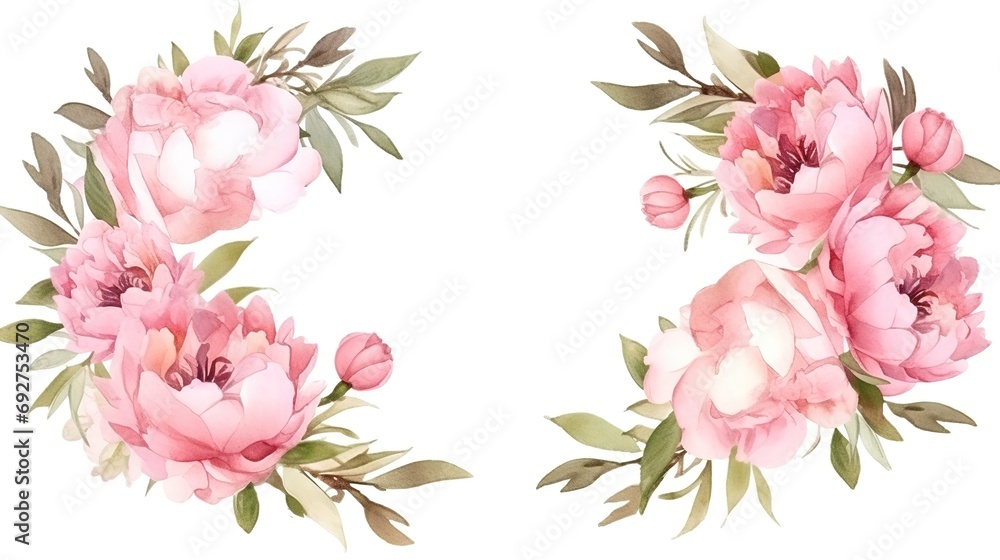 Sakura(Cherry blossom) blooming in spring season isolated on white background. generative ai Sakura(Cherry blossom) blooming in spring season isolated on white background. generative ai