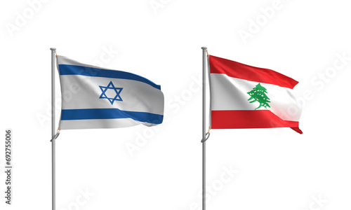 Lebanon israel flag country international white isolated background dicut war military palestine map soldier business trade gaza city politic government middle east crisis islamic qassam jihad hamas 