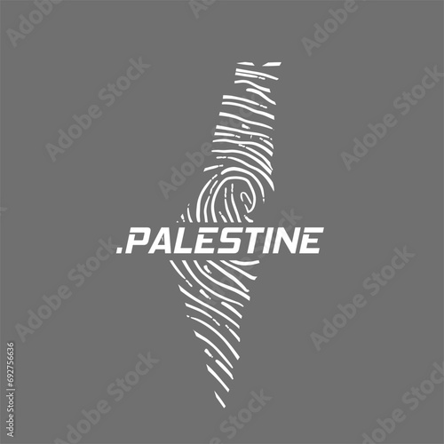 vector of palestine finger print pattern, support for palestine, perfect for print, etc