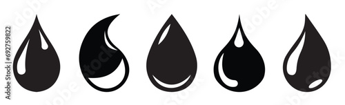 Water drop shape icon.Water drop shape icon symbol set on a white background.Water or oil drop set vector.Stock vector.Vector illustration.