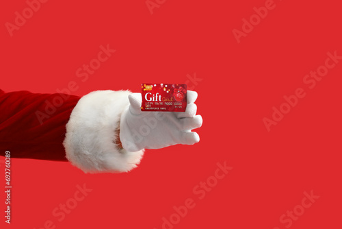 Santa Claus with gift card ...