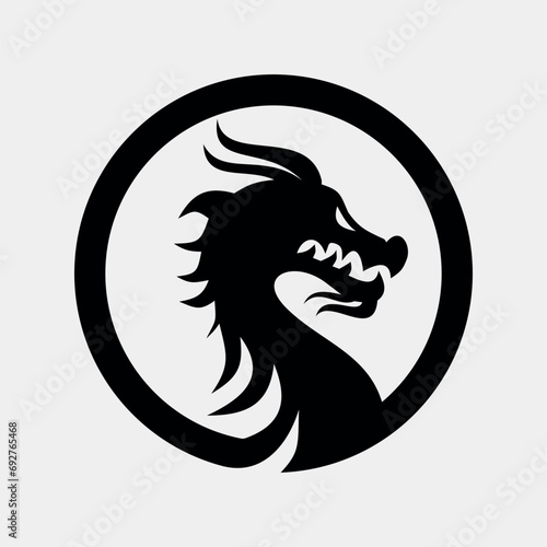 dragon vector icon isolated on white background