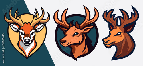 Deer Hunter Toolkit: Esport and Sport Logo Mascot, Sticker, T-shirt, Vector Cartoon Illustration