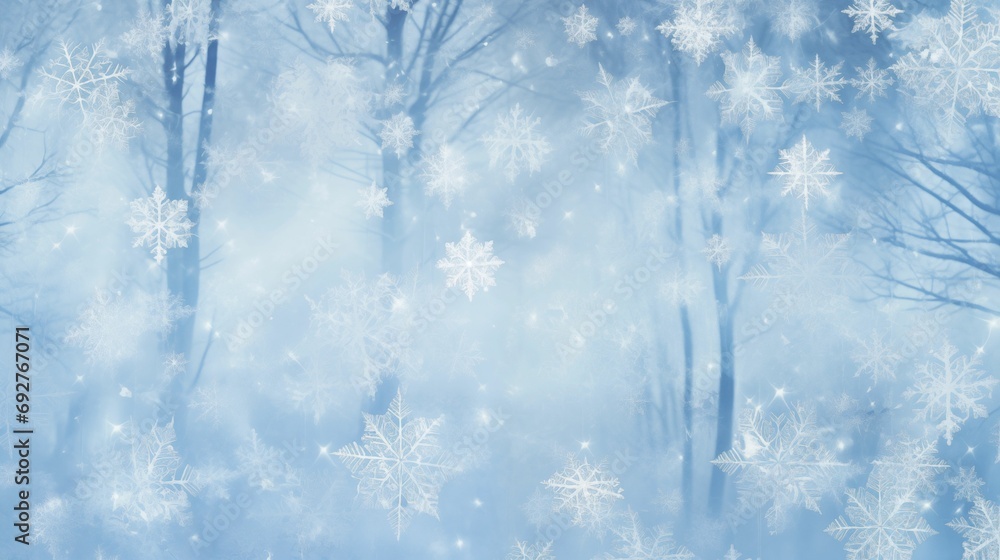 Background of winter illustration with snowflakes.