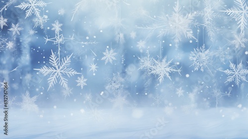 Background of winter illustration with snowflakes.