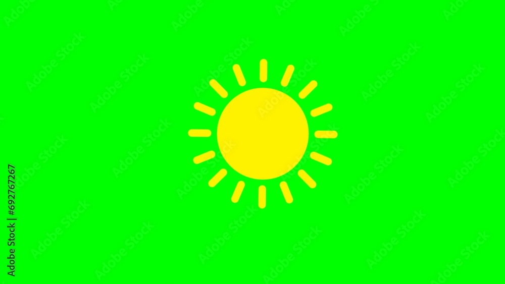 motion illustration of sunny weather. green screen video animation motion illustration of sunny weather. green screen video animation
