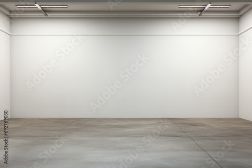 New Garage Interior in American Home - Simple & Spacious Design with an Empty Floor, Doors, & Walls © AIGen