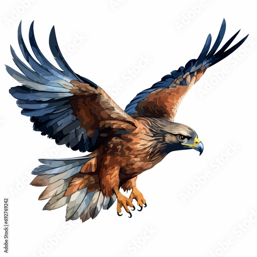 Hawk in cartoon, doodle style. Isolated 2d vector illustration in logo, icon, sketch style, Eps 10. AI Generative © Alexey
