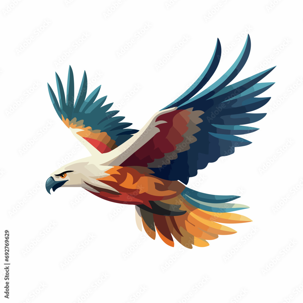 Hawk in cartoon, doodle style. Isolated 2d vector illustration in logo, icon, sketch style, Eps 10. AI Generative