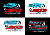 Super league typography design vector illustration