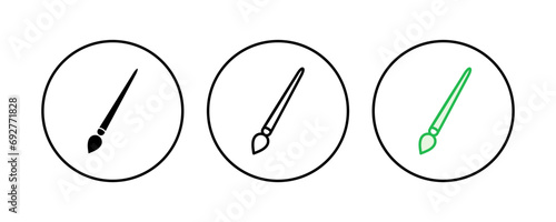 Paint icon set. paint brush icon vector. paint roller icon vector