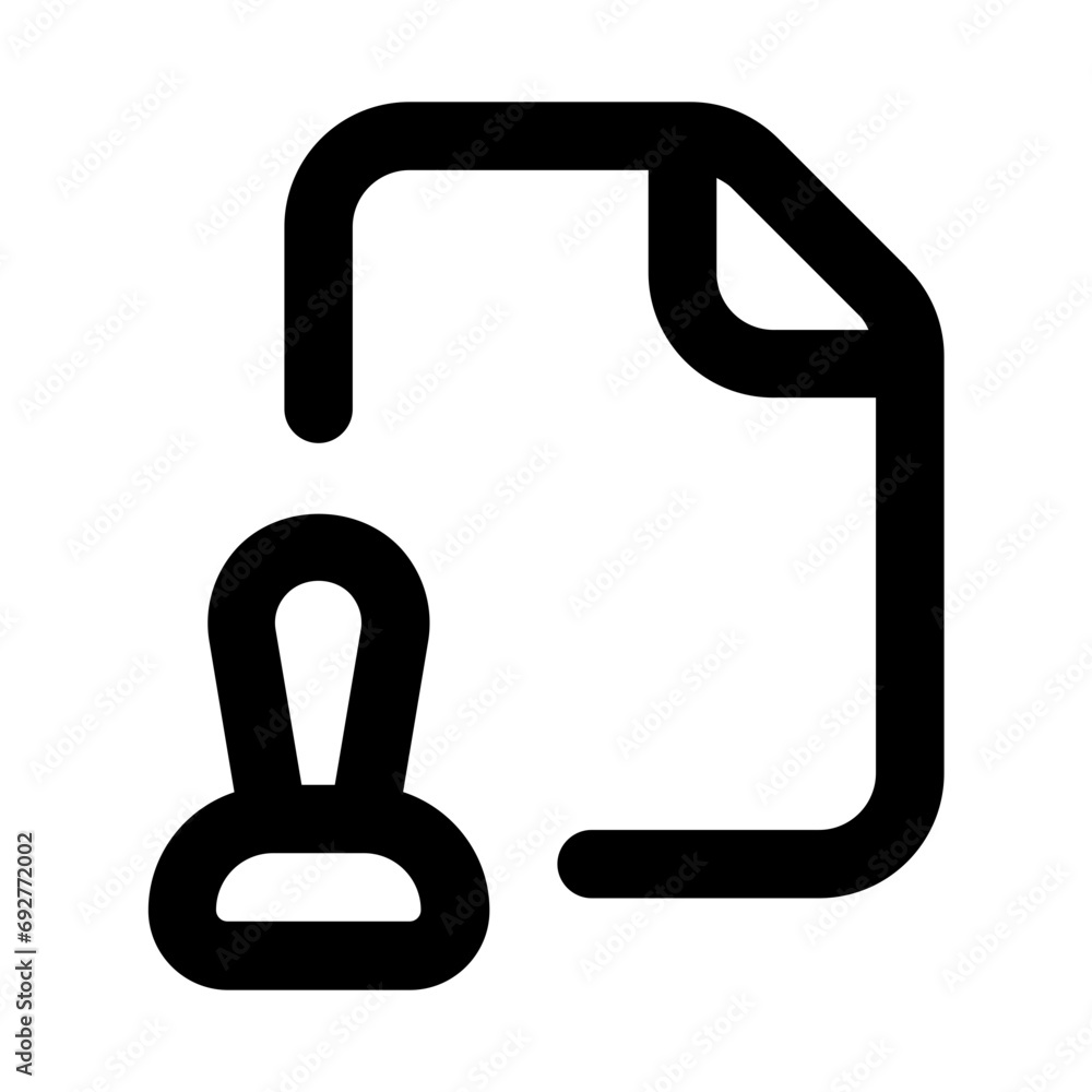 Obraz premium Agreement Line UI Icon