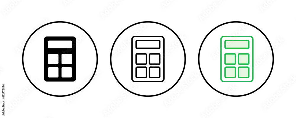 Calculator icon set. Accounting calculator icon. calculator vector