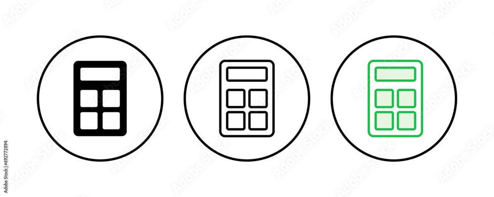 Calculator icon set. Accounting calculator icon. calculator vector Calculator icon set. Accounting calculator icon. calculator vector