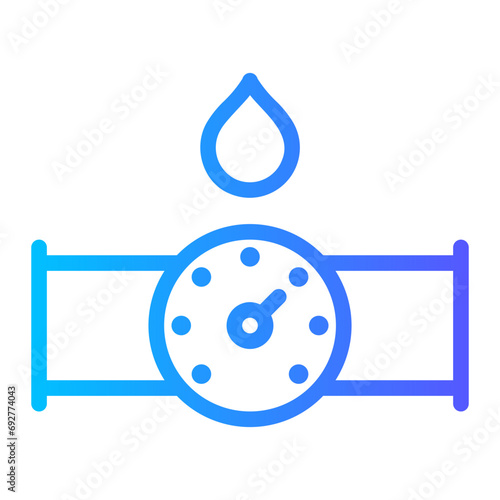 water meter gradient icon