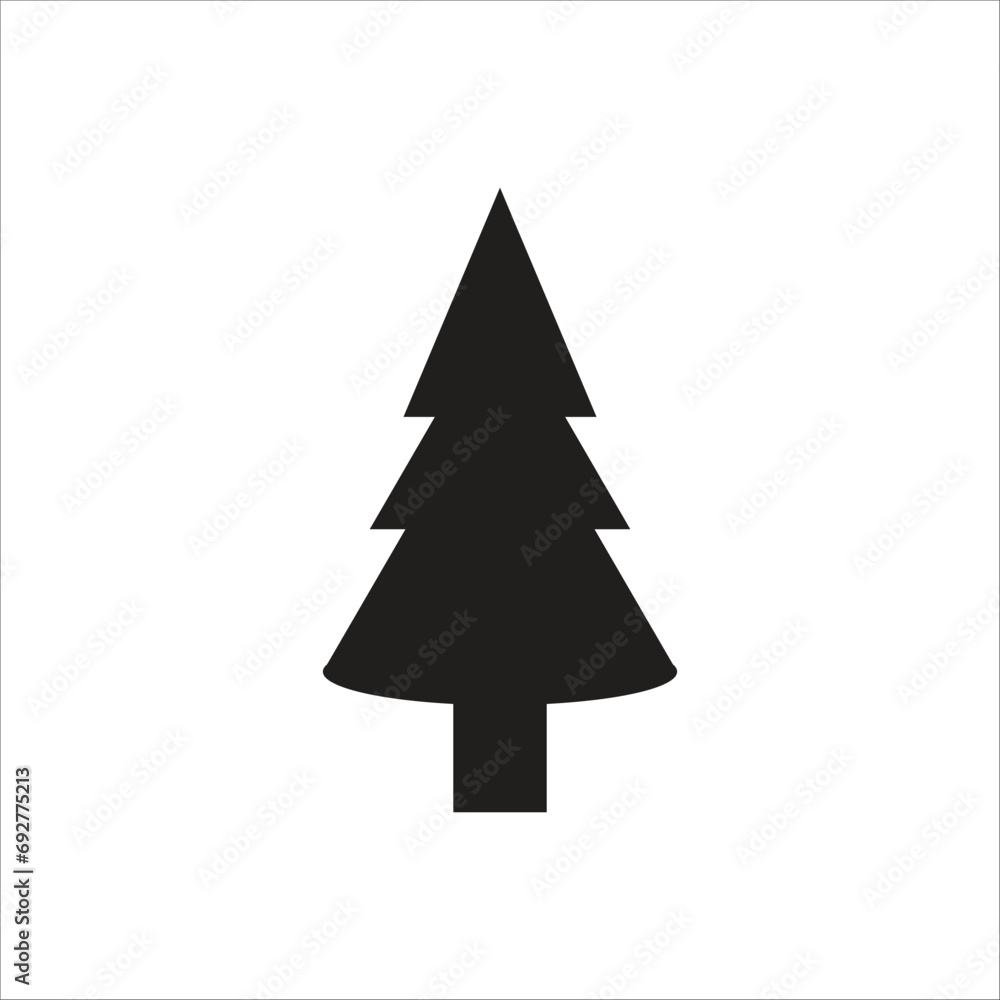 christimas tree vector icon line template christimas tree vector icon line template