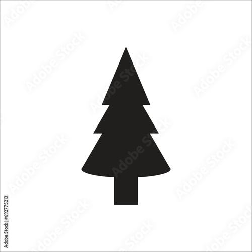 christimas tree vector icon line template