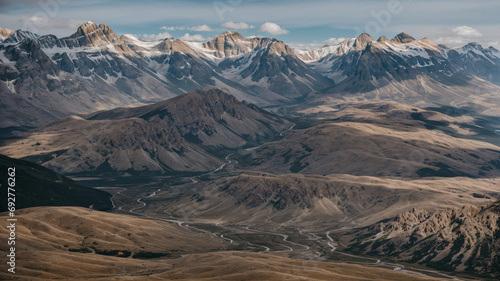 mountains in the snow