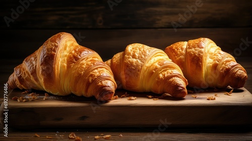 breakfast delicious croissan food illustration french bakery, chocolate ham, cheese dough breakfast delicious croissan food photo