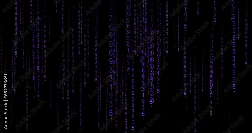 Rain of symbols on black background. Raining code effect animation. Background with glowing digits as source code for encryption and digitally virus for software data in cyberspace technology secure Rain of symbols on black background. Raining code effect animation. Background with glowing digits as source code for encryption and digitally virus for software data in cyberspace technology secure