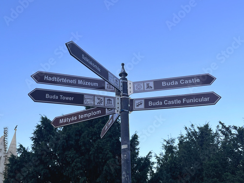 signpost in the city