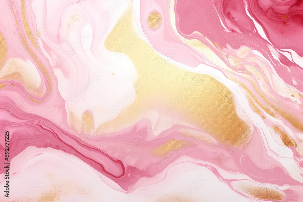 Pink abstract fluid art. Beautiful Desktop Wallpaper. Illustration Pattern. Abstract Wallpaper. AI generated.