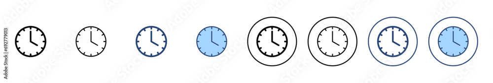Clock icon vector. Time sign and symbol. watch icon Clock icon vector. Time sign and symbol. watch icon