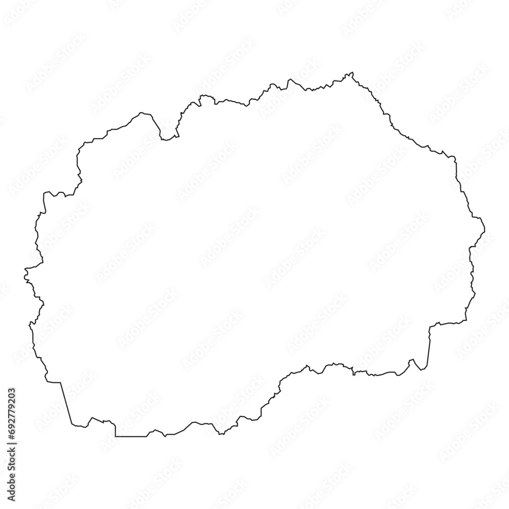 macedonia map icon vector