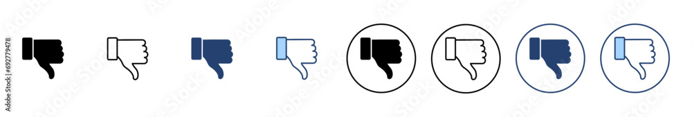 Dislike icon vector. dislike sign and symbol. Hand with thumb down Dislike icon vector. dislike sign and symbol. Hand with thumb down