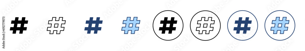 Obraz premium Hashtag icon vector. hashtag sign and symbol