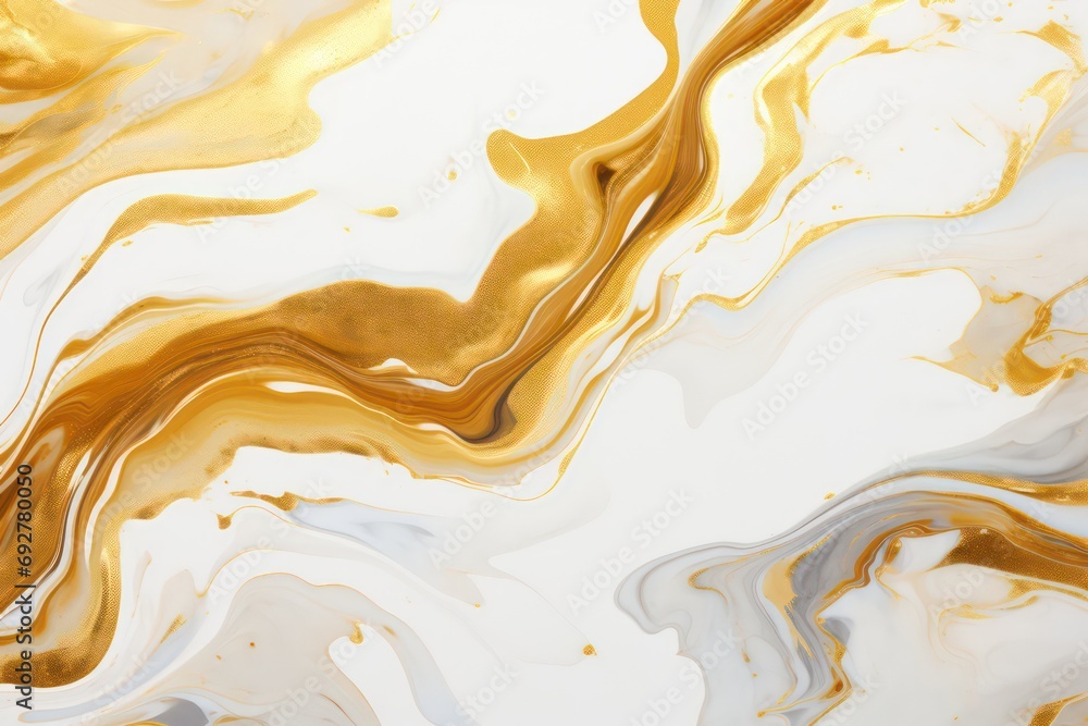 Fototapeta premium texture gold white marble fluid illustration pattern