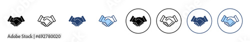 Handshake icon vector. business handshake sign and symbol. contact agreement