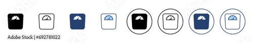 Scales icon vector. Weight scale sign and symbol