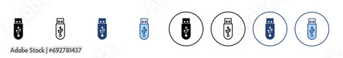 Usb icon vector. Flash disk sign and symbol. flash drive sign.