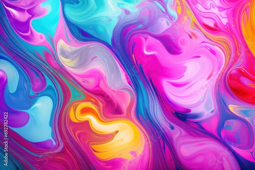 Beautiful colorful fluid art for desktop background. Wallpaper Art. Poster design. Colourful Rainbow colors Art design. Generative AI